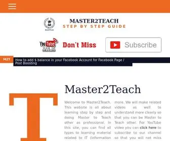 Master2Teach.com(Step By Step Guide) Screenshot