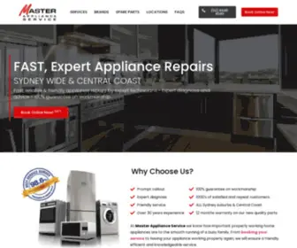 Masterappliances.com.au(Appliance Repairs Sydney) Screenshot