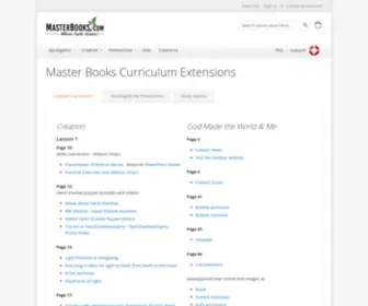 Masterbooks.org(Master Books) Screenshot