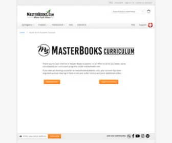 Masterbooksacademic.com(Master Books) Screenshot