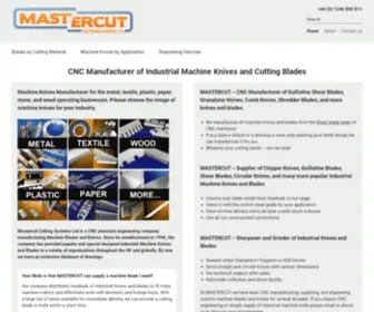 Mastercut.co.uk(Machine Knives Manufacturer and Industrial Blades Supplier) Screenshot
