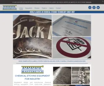 Masteretching.com(Chemical Etching Equipment) Screenshot