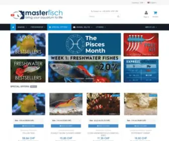 Masterfisch.ch(Fische für Ihr Aquarium kaufen) Screenshot