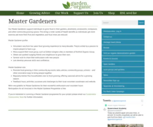 Mastergardeners.org.uk(Master Gardeners ) Screenshot
