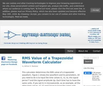 Masteringelectronicsdesign.com(Electronics Design and Modeling with Emphasis on Analog Design) Screenshot