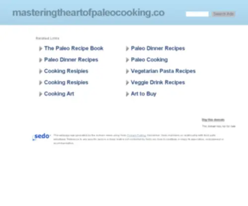 Masteringtheartofpaleocooking.com(Mastering the Art of Paleo Cooking) Screenshot