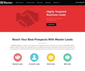 Masterleads.com(Master Leads) Screenshot