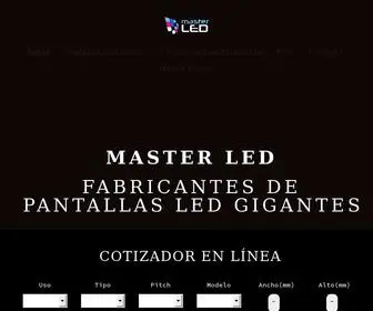 Masterledevents.com(Fabricantes de Pantallas Led Gigantes) Screenshot