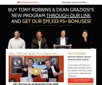 Mastermindbonus.com(292.90 BONUSES FOR BUYING TONY ROBBINS & DEAN GRAZIOSI'S COURSE & MINDMINT SOFTWARE) Screenshot