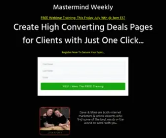 Mastermindweekly.com(Learn from the best names in the industry) Screenshot