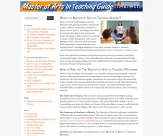 Masterofartsinteaching.net(Master of Arts in Teaching Guide) Screenshot