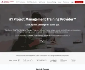 Masterofproject.com(Master of Project Academy) Screenshot