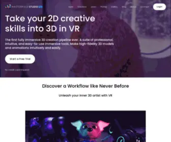 Masterpiecestudio.com(Making 3D Effortless With Generative AI) Screenshot