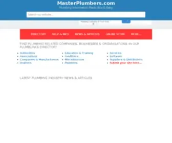 Masterplumbers.com(Plumbing Information Made Nice & Easy) Screenshot