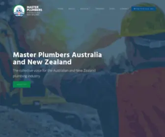 Masterplumbersanz.com(Master Plumbers Australia and New Zealand) Screenshot