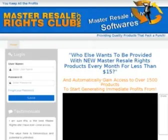 Masterresalerightsclub.com(Master Resale Rights Club) Screenshot