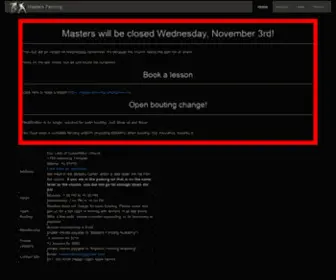 Mastersfencing.com(Masters Fencing) Screenshot