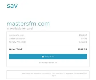 Mastersfm.com(The premium domain name) Screenshot