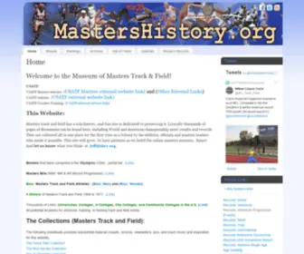 Mastershistory.org(Home to online historical archive of masters track and field) Screenshot