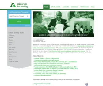 Mastersinaccounting.info(Resource guide for students seeking Masters in Accounting (MAc & MAcc)) Screenshot