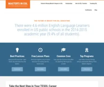 Mastersinesl.org(Master's in ESL) Screenshot
