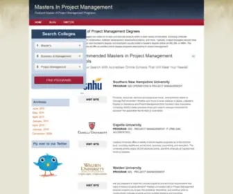 Mastersinprojectmanagement.org(Masters in Project Management Online Degree Programs) Screenshot