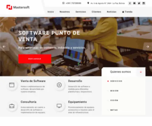 Mastersoft.com.bo(Aplicaciones moviles) Screenshot