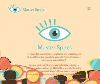 Masterspecs.com.au(Master Specs) Screenshot