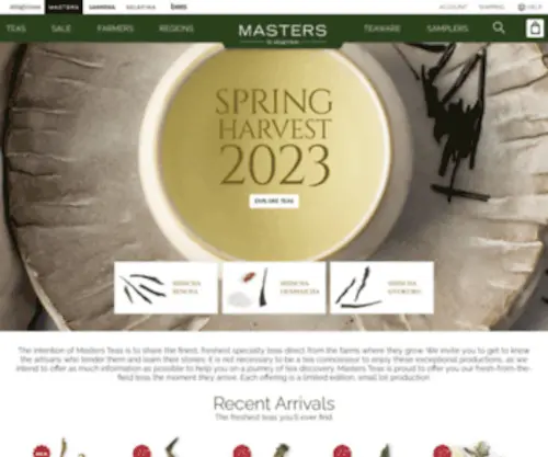 Mastersteas.com(Shop online for premium teas sourced directly from the artisan farmers in china) Screenshot