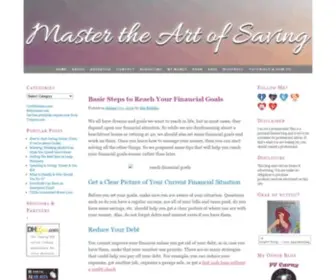 Mastertheartofsaving.com(Master the Art of Saving is a personal finance blog) Screenshot