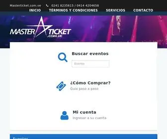 Masterticket.com.ve(Boletos) Screenshot