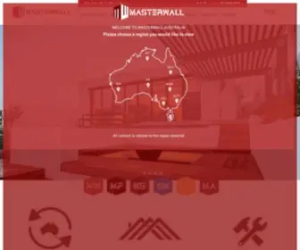 Masterwall.com.au(Find a Distributor Benefits of Masterwall Our Work Masterwall) Screenshot