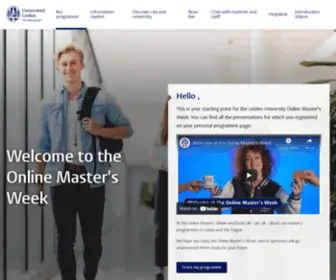Masterweekleidenuniversity.nl(Online Master&#039;s Week Leiden University) Screenshot
