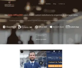 Mastery365.com(Microsoft Sharepoint Developer & Consulting Agency Canada) Screenshot