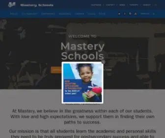 Masterycharter.org(Learn about Mastery Schools) Screenshot