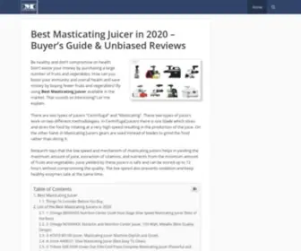 Masticatingjuicerzone.com(Best Masticating Juicer inBuyer's Guide & Unbiased Reviews) Screenshot