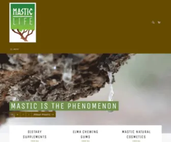 Masticlife.com(Chios Mastic Gum) Screenshot