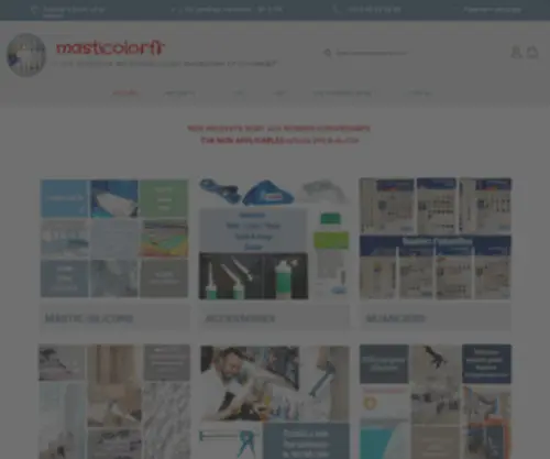 Masticolor.fr(Bienvenue sur le site distributeur des mastics colorés du fabricant allemand OTTO) Screenshot