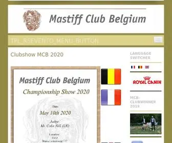 Mastiffclub.be(Mastiff Club Belgium) Screenshot