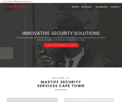 Mastiffsecurity.co.za(Professional Security Services In Cape Town) Screenshot