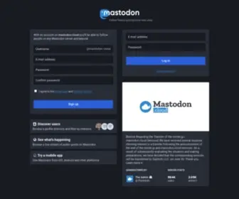 Mastodon.cloud(Explore) Screenshot
