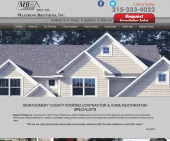 Mastronibrothers.com(Philadelphia Roofing Contractor (Mastroni Brothers Inc.)) Screenshot