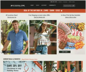 MastStoreonline.com(Mast General Store) Screenshot