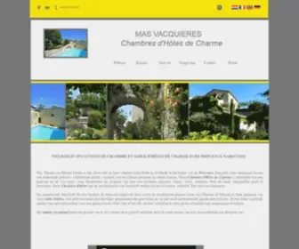 Masvac.com(Mas Vacquières Chambres d'Hôtes in Uzès) Screenshot