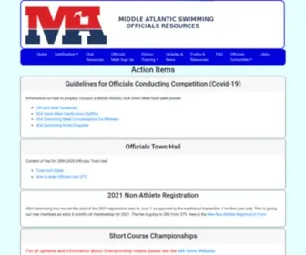 Maswimofficials.org(Middle Atlantic Swim Officials) Screenshot