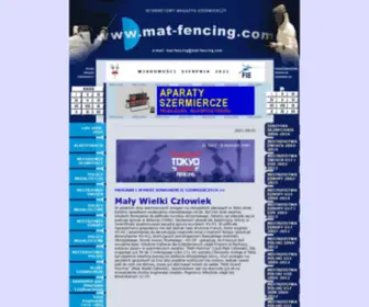 Mat-Fencing.com(Szermierka) Screenshot