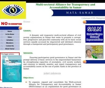 Mata-Samar.org(Anti-corruption organization in Samar) Screenshot