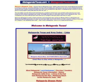 Matagordatexas.com(Matagorda Texas and Matagorda Bay) Screenshot