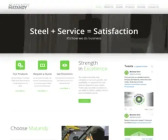 Matandy.com(A steel services company) Screenshot