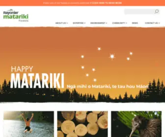Matarikiforests.co.nz(Rayonier Matariki Forests) Screenshot
